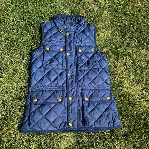 Polo Ralph Lauren Diamond Quilted Down Feather Vest Men Small Navy Blue - Picture 1 of 13